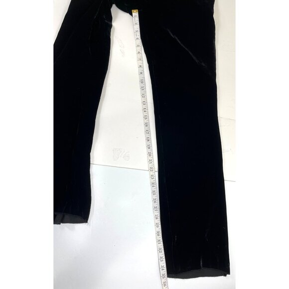 Worldly Things Black Velvet Pants Made In Italy Size 18 70a - Picture 8 of 12